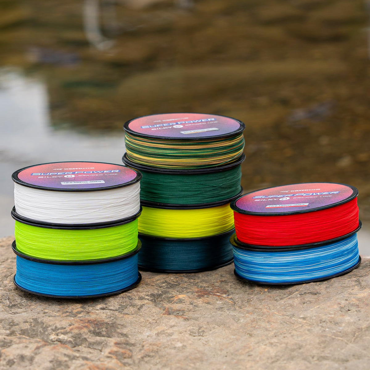 KastKing Superpower Silky8 Braided Fishing Line, Yellow, 8 Strands, 8 LB, 300 Yds