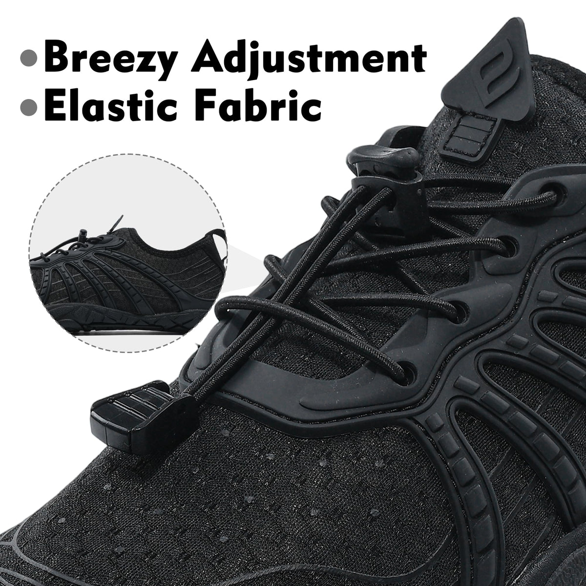 Black Barefoot Water Shoes for Women and Men - Quick-Dry Lightweight Swim Shoes for Beach,Pool,Hiking
