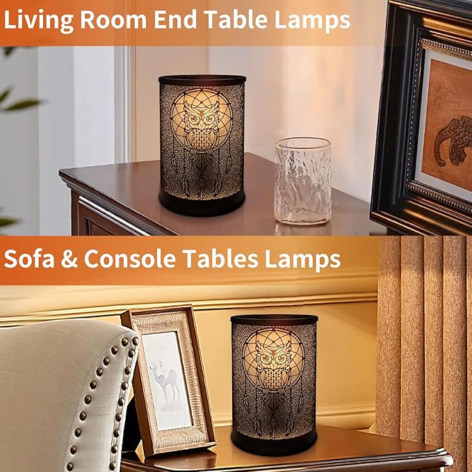 LIFFY Wax Melt Warmer for Scented Wax, Owl Scented Melter, Candle Burner, Fragrance Warmer LED Light, Smokeless Melting, Aromatherapy Essential Oil Diffuser & Night Light