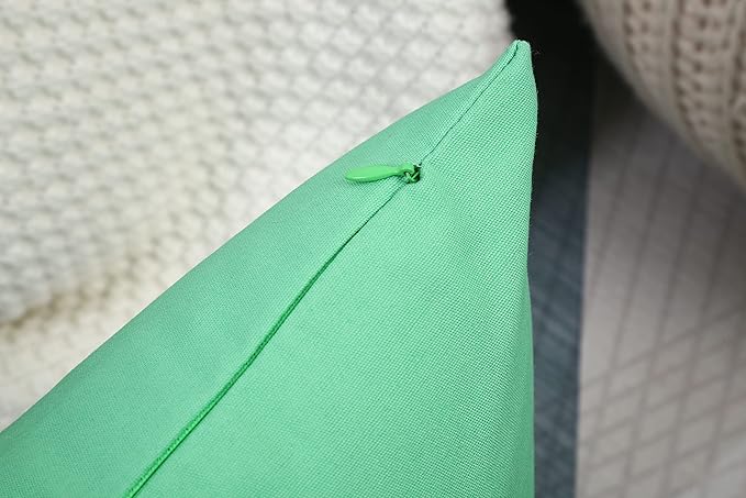 TangDepot Handmade Decorative Solid 100% Cotton Canvas Throw Pillow Covers/Cushion Covers, 45 Colors Available - (18" x18" , Mint Green, 2 Count (Pack of 1))