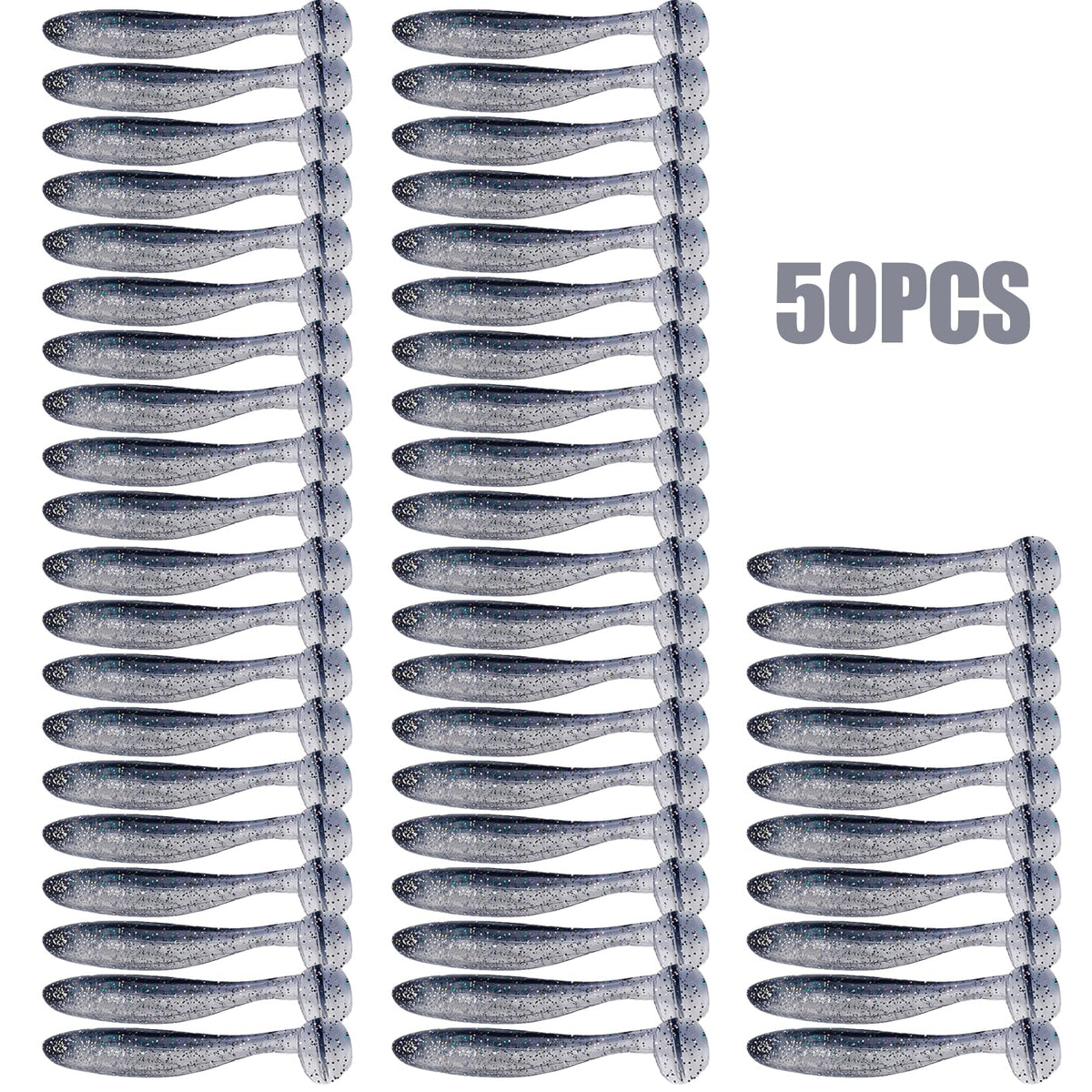 Balifly Paddle Tail Swimbaits FS/RE-10(Color N,7cm,50pcs)