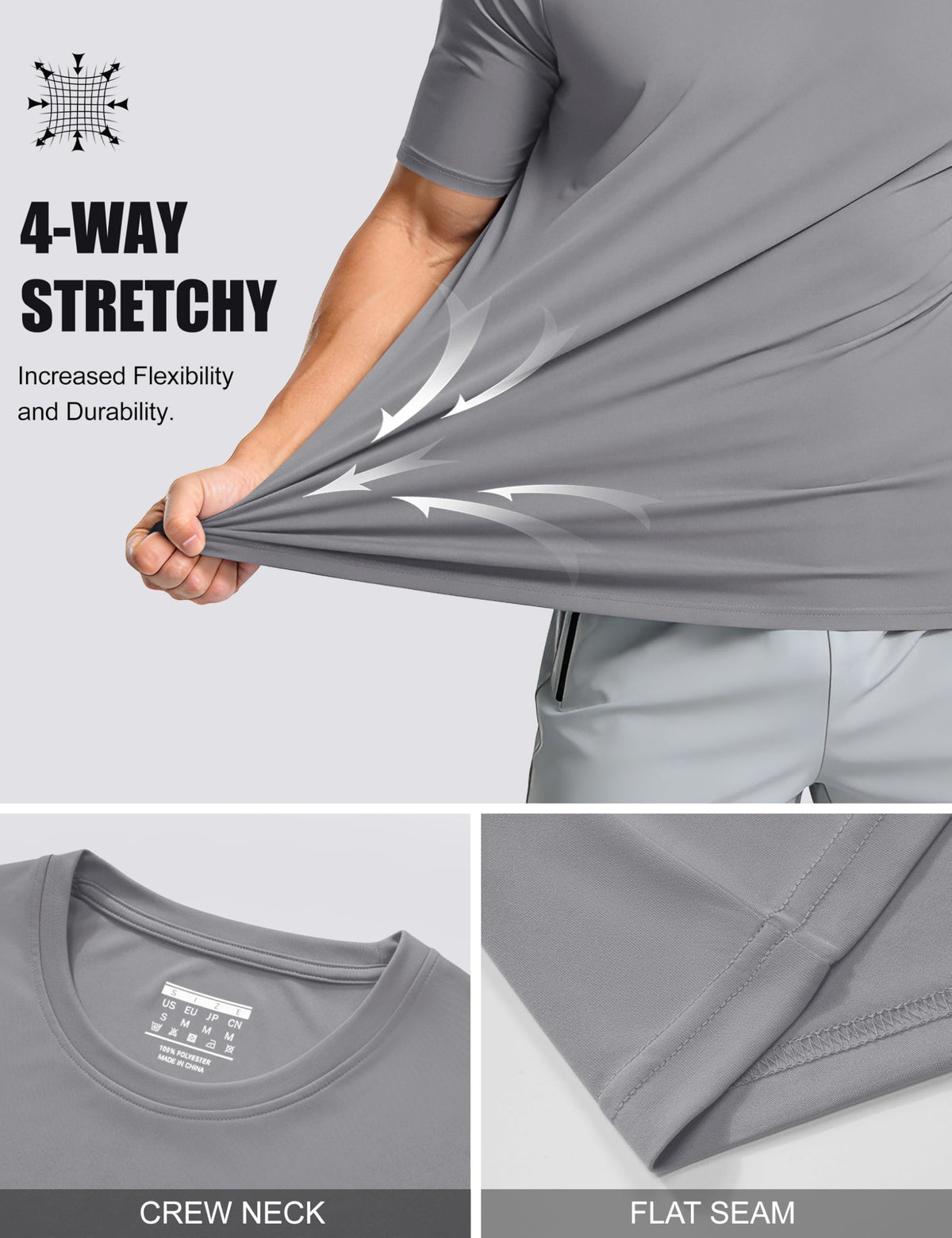 Tee Shirts Mens Short Sleeve T Shirts Quick Dry Lightweight Rash Guard Summer Shirt UPF 50+ Sun Shirts