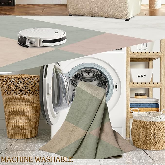 Modern Marble Rug - 3x6 Runner Rug, Minimalist MarbleAbstract Luxury Bedside Rugs, Washable & Non Slip Carpet Home Decor