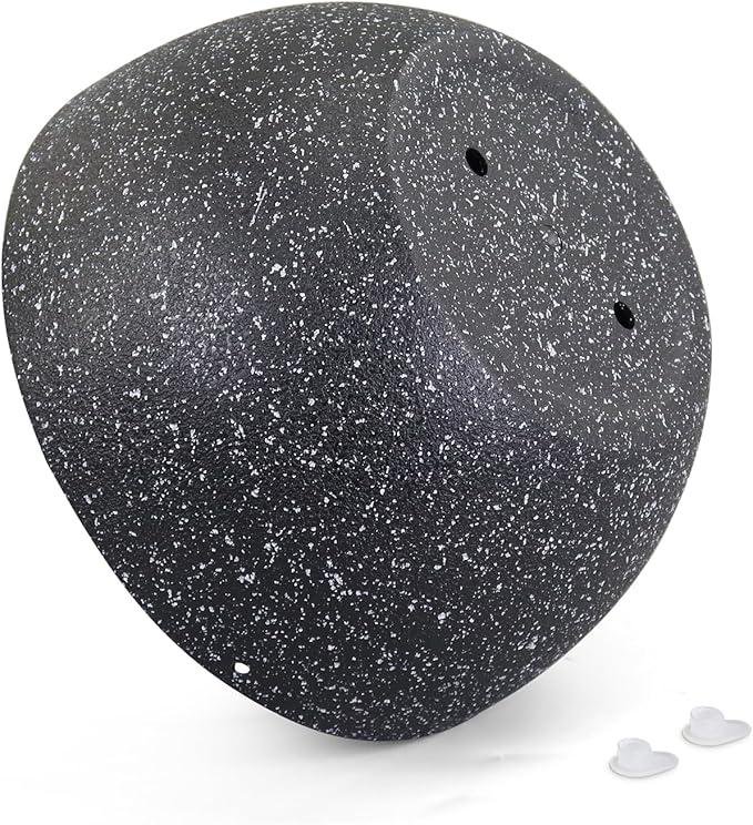 8 inch Small Hanging Planters for Indoor Outdoor Plants, 2 Pack Hanging Flower Plant Pots with Drainage Holes and Chain for Porch, Plastic Hanging Baskets for House Plants, Speckled Black