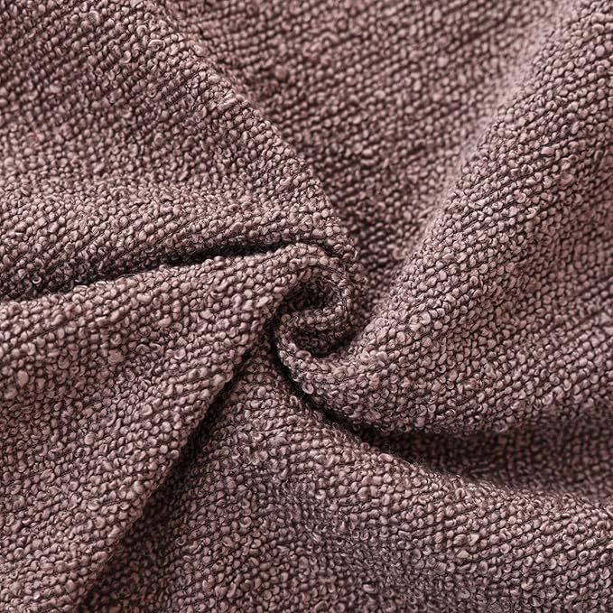 Foindtower Decorative Textured Boucle Throw Pillow Covers Accent Solid Pillow Cases Neutral Soft Cozy Couch Cushion Case for Chair Sofa Bedroom Living Room Home Decor 20x20 Inch,1PC,Dark Purple