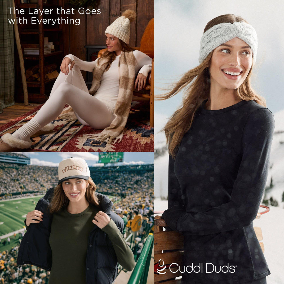 Cuddl Duds Womens Heavyweight Fleece 2 Piece Long Sleeve Thermal Underwear Set – Shirt & Leggings Base Layer for Cold Weather – Winter Clothing Long Johns Lounge Sets for Women, Navy Blue, XXS