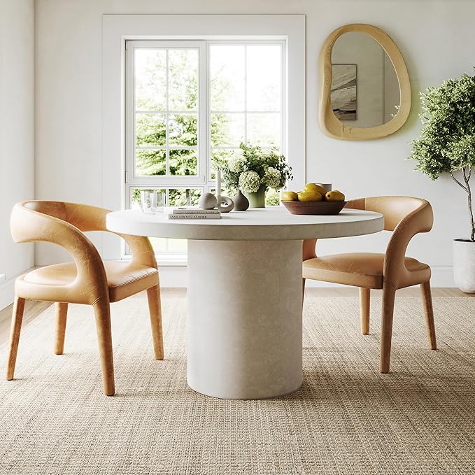 Nuloom Daniela Off-White, 4' Square, Handmade, Jute, Tassel, Soft and Textured, High Traffic, Stain Resistant, Easy Clean, Durable Area Rug for Bedroom, Living Room, Dining Space, Foyer, Entryway