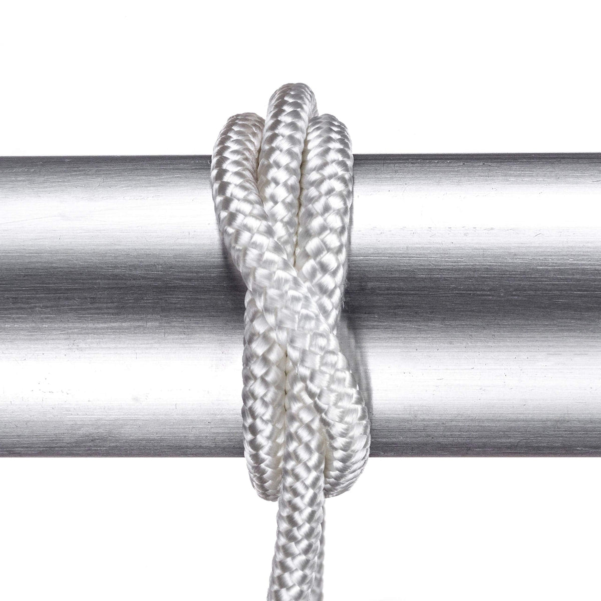 Attwood 117561-2 Diamond Braided Nylon Rope, ¼-Inch Thick, 50 Feet Long, White, Multifilament Nylon Fiber Construction