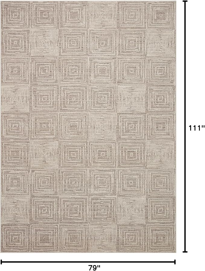 Loloi Darby Collection DAR-05 Beige/Grey 6'-7" x 9'-3" Area Rug