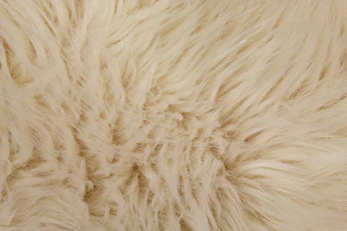 Nouvelle Legende Faux Fur Sheepskin Rug Duo, Soft, Plush, Premium High-Pile Accent Rug for Bedrooms, Hallways & Living Spaces, Warm & Cozy, Decorative, Faux Leather Backing, 23" x 73", Ivory White