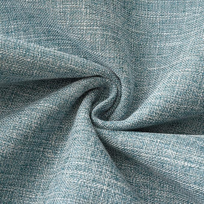 MIULEE Pack of 2 Decorative Linen Burlap Coastal Pillow Covers Farmhouse Boho Accent Pillowcases for Sofa Car Couch Bedroom Living Room Decor 12x20 Inch Teal