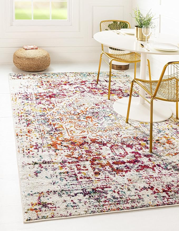 Rugs.com Arlington Collection Rug – 7' x 10' Multi Medium-Pile Rug Perfect for Living Rooms, Large Dining Rooms, Open Floorplans