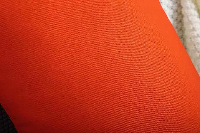 TangDepot Handmade Decorative Solid 100% Cotton Canvas Throw Pillow Cover/Pillow Sham, (12 INCH x 12 INCH, Deep Orange, 1 Count (Pack of 1))