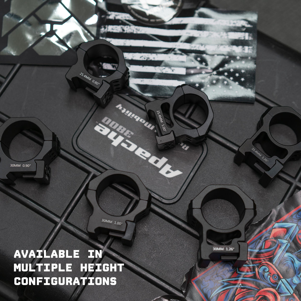 Monstrum Super Duty Scope Rings | 1 inch Diameter | 0.80 inch Center Height