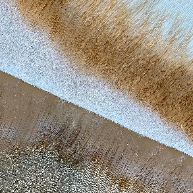 LAMBZY High Pile Super Soft Faux Sheepskin Rug (9'x12', White/Brown Tips)