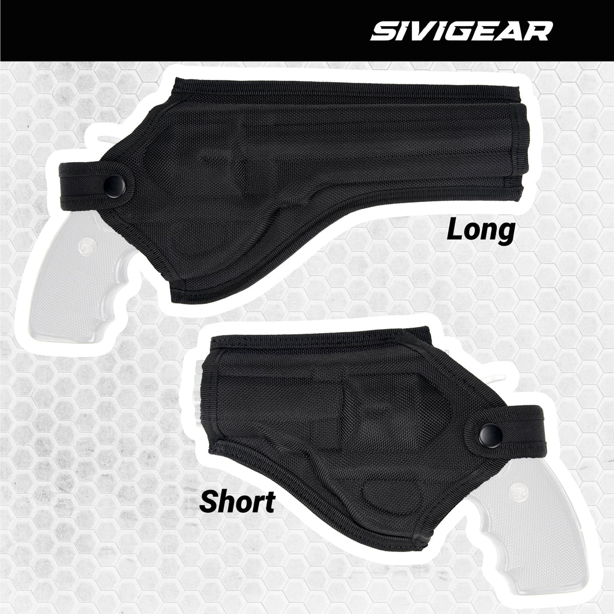 Tactical Universal Revolver Holster, Oxford Gun Holster with Widen Enlarge Quick Pull, Concealed Pistol Carry for Hunting Accessories