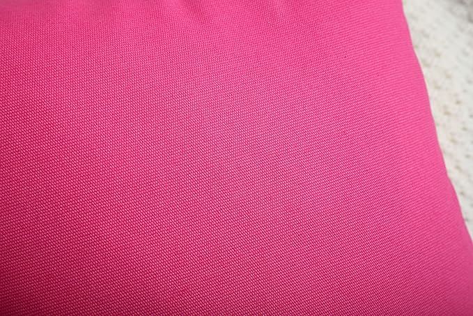 TangDepot Handmade Decorative Solid 100% Cotton Canvas Throw Pillow Covers/Pillow Shams, (22" x22" , Hot Pink, 1 Count (Pack of 1))