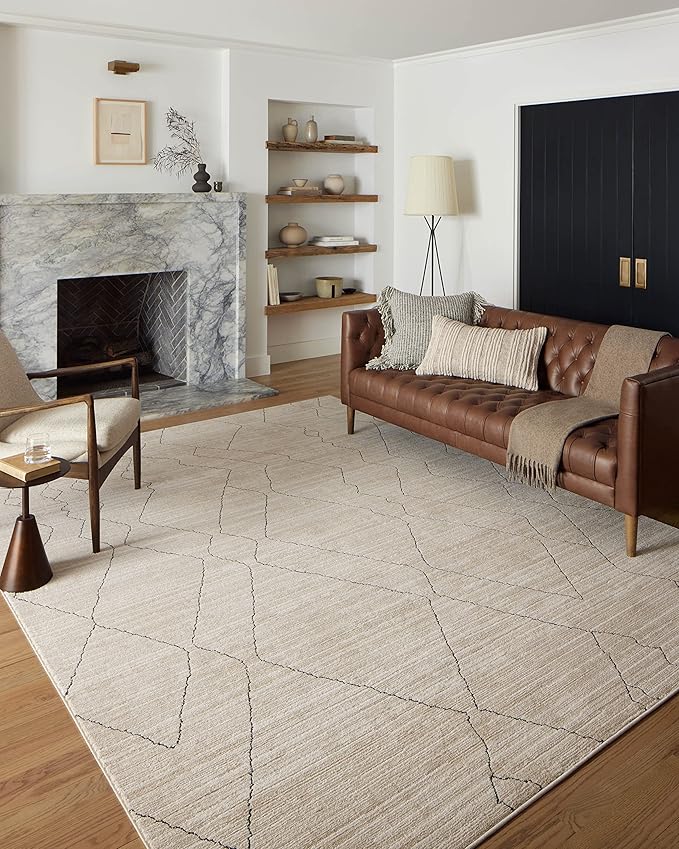 Loloi Darby Collection DAR-03 Sand/Charcoal 9'-2" x 13' Area Rug