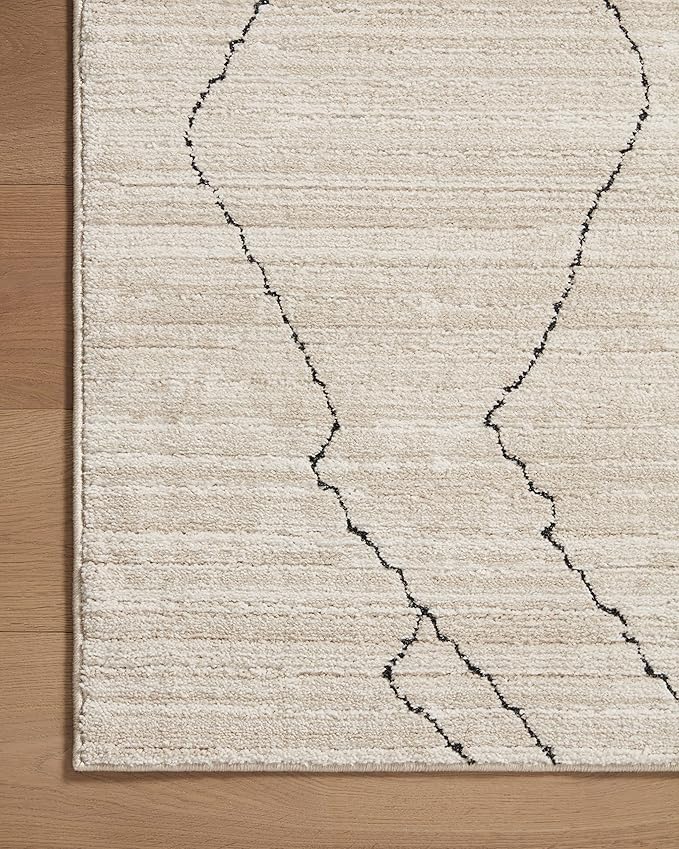 Loloi Darby Collection DAR-03 Sand/Charcoal 2'-7" x 10'-0" Runner Rug