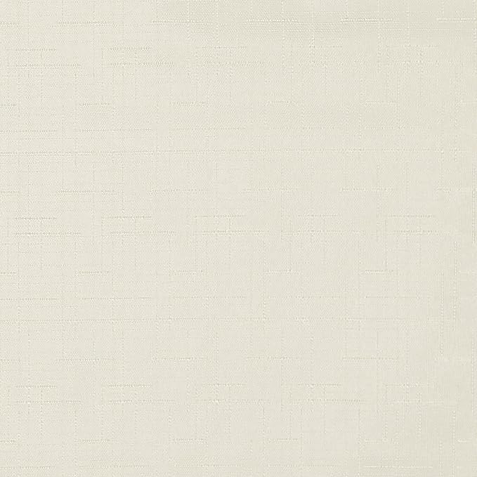 Eclipse Kendall Solid Textured Blackout Thermal Insulated Lining Grommet Window Curtain for Bedroom (1 Panel), 42 in x 63 in, Ivory