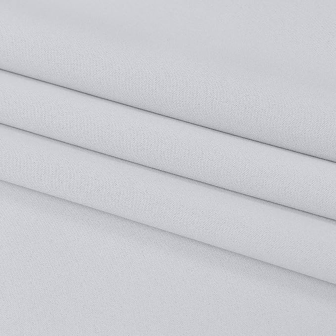 DUALIFE Greyish White Solid Curtain Panels with Grommet for Small Windows 54 Inches Length Thermal Insulated Window Treatment Blackout Curtain Drapes for Bedroom 38x54 Inch Length,2 Panels