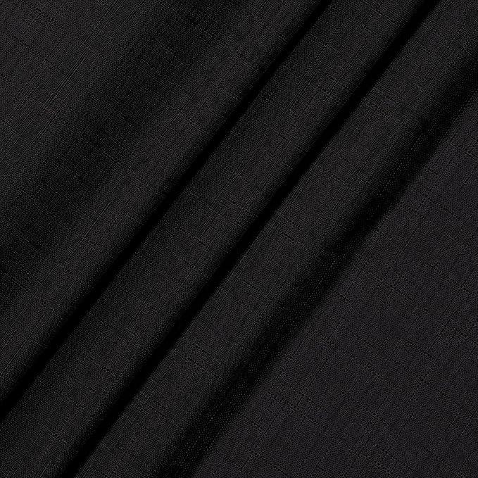 ECLIPSE Kendall Modern Blackout Thermal Rod Pocket Window Curtain for Bedroom or Living Room (1 Panel), 42" x 54", Blac