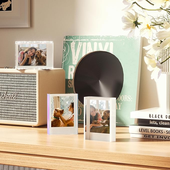 WINKINE Instax Frame, Polaroid Frame for Photos, 2x3 Small Picture Frames for Fujifilm Instax Mini Film, Mini Polaroid Photo Frames, Small Picture Display for Valentine Day Gift for Her Him