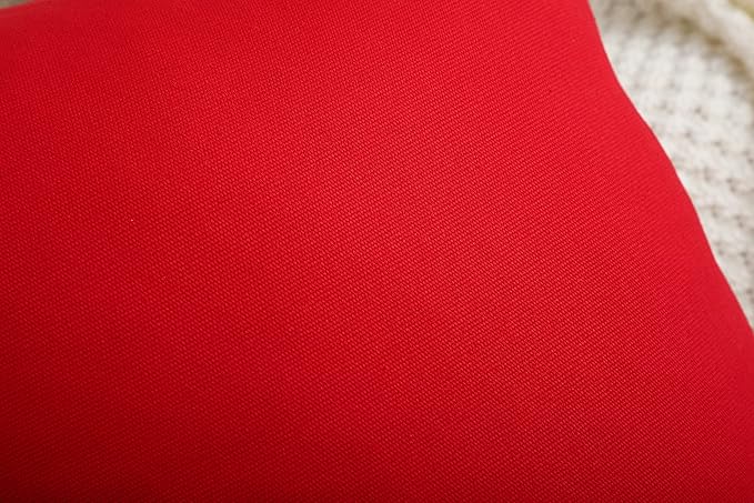 TangDepot Handmade Decorative Solid 100% Cotton Canvas Throw Pillow Covers/Pillow Shams, (24"x24", Red)