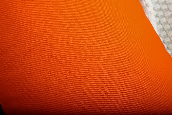 TangDepot Handmade Decorative Solid 100% Cotton Canvas Throw Pillow Covers/Pillow Shams, (16"x16", Orange)