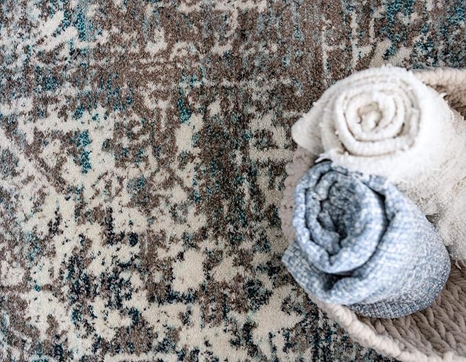 Rugs.com Arlington Collection Rug – 6 Ft Runner Grey Medium-Pile Rug Perfect for Hallways, Entryways