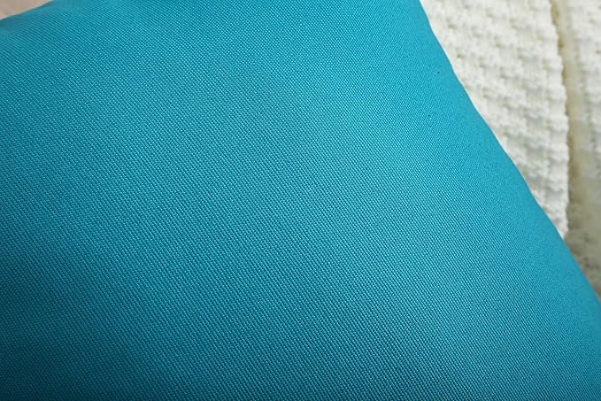 TangDepot Handmade Decorative Solid 100% Cotton Canvas Throw Pillow Covers/Pillow Shams, (28"x28", Blue Ashes), 1 Count (Pack of 1)