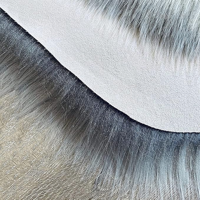 LAMBZY High Pile Super Soft Faux Sheepskin Rug (9'x12', Grey)
