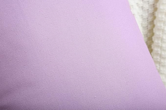 TangDepot Handmade Decorative Solid 100% Cotton Canvas Throw Pillow Covers/Pillow Shams, (28"x28", Light Purple Lavende)