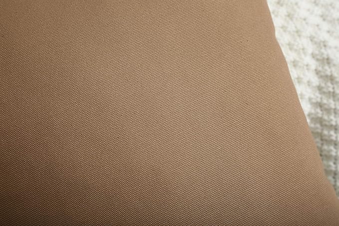 TangDepot Cotton Solid Throw Pillow Covers, 20" x 20" , Light Coffee, 1 Count (Pack of 1)