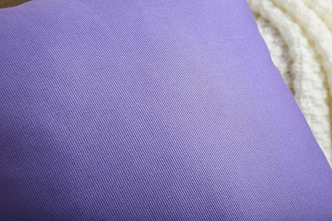 TangDepot Handmade Decorative Solid 100% Cotton Canvas Throw Pillow Covers/Pillow Shams, (14" x14" , Violet, 1 Count (Pack of 1))