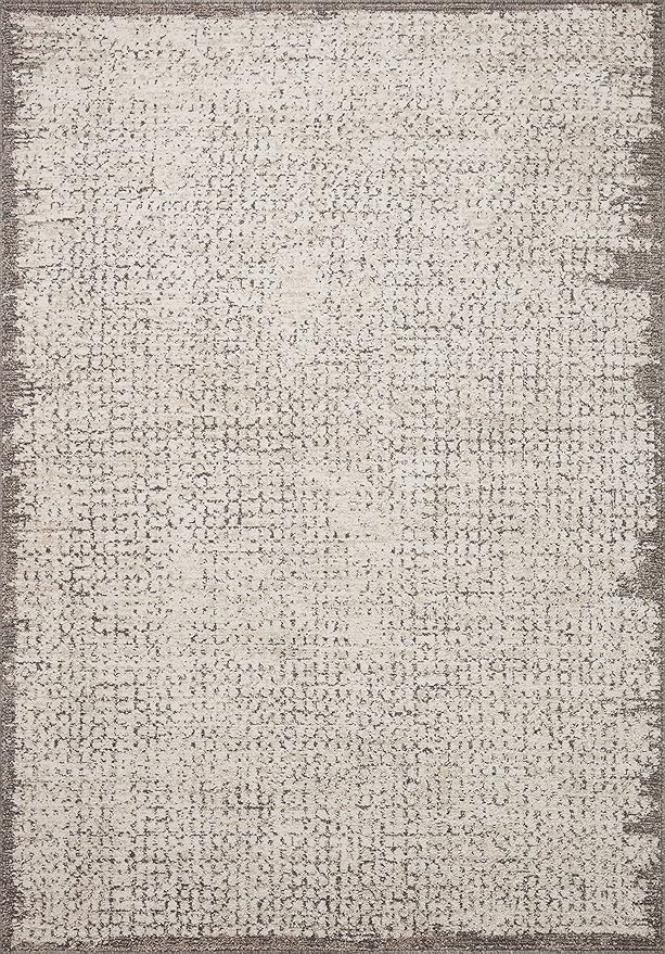 Loloi Darby Collection DAR-04 Ivory/Stone 6'-7" x 9'-3" Area Rug