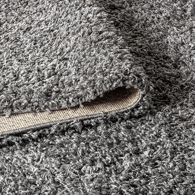 JONATHAN Y Mercer Shag Plush Tassel Charcoal Indoor Area Rug, 4x6, Contemporary, Modern, Easy-Cleaning for Living Room, Bedroom, Kitchen, Pet Friendly, Non-Shedding (MCR100B-4)