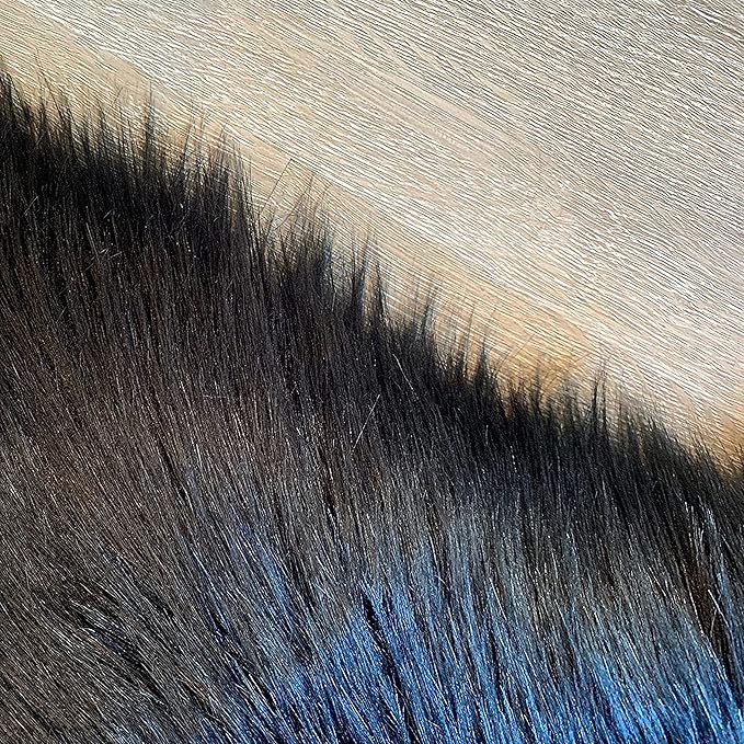 LAMBZY High Pile Super Fluffy Soft Faux Sheepskin Rug | Faux Sheepskin Rugs for Living Room Playroom Bedroom | Classic Super Soft to Touch Rug (10'x13', Black)