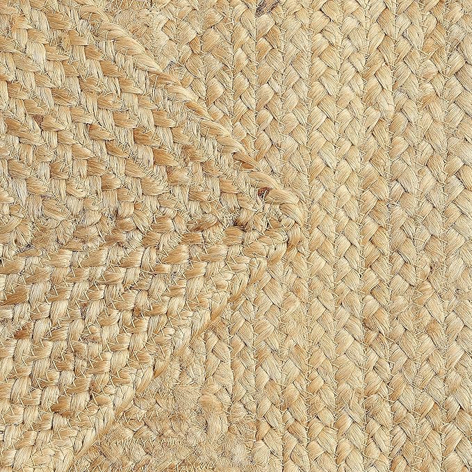 REDEARTH · Rectangular Area Rug - 2'x3' Braided Natural Jute with Non-Skid Backing - Handwoven Boho Rug for Bedroom, Kitchen, Living Room - Aesthetic Home Decor - Durable Handmade Rug, Set of 2